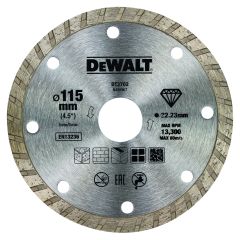 DeWalt Accessoires DT3702-QZ TURBO Diamantzaagblad 115 x 22.2mm