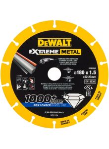 DeWalt Accessoires DT40254-QZ Extreme Metal Doorslijpschijf metaal 180 x 22.23 x 1.5 mm