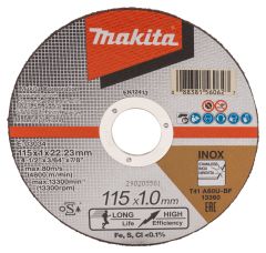 Makita Accessoires E-03034-25 Doorslijpschijf 115x22,23x1,0mm RVS