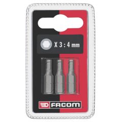 Facom EH103.J3 Zeskant bits 1/4'' 25 mm 3-Delig