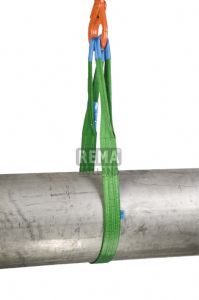 S1-PE-1M Polyester hijsbanden met versterkte lussen 1 mtr. 2000 kg