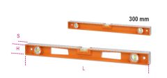 Beta 016960353 1696D 300 Spirit levels made of die-cast aluminium with handles, 4 ground bases and 3 unbreakable vials, accuracy: 1 mm/m
