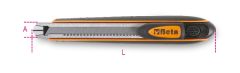 1770BM ​Afbreekmes, 9 mm, met automatisch mesblokkeer mechanisme, 6 extra messen