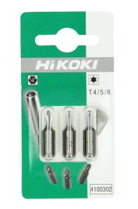 HiKOKI Accessoires 4100302 Bits 1/4" Torx T4 / T5 / T6 - 25mm