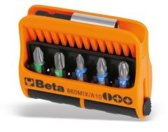 Beta 008600900 860MIX/A10 10 bits met magnetische bit houder in kunststof houder