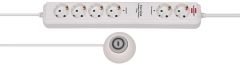 Brennenstuhl 1159560216 Eco-Line stekkerdoos Comfort Switch Plus EL CSP 24 6-voudig wit 1,5m H05VV-F 3G1,5 2 permanente, 4 schakelbare externe voetschakelaar