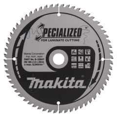 Makita Accessoires B-33847 Afkortzaagblad Specialized Gemelamineerd TCG 190 x 30 x 2 mm T60
