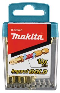 Makita Accessoires B-39540 Slagschroefbits XTT Impact Gold PZ2 x 50 mm Per 10 Stuks