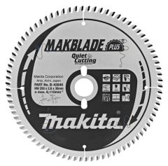 Makita Accessoires B-42640 Tafelzaagblad gemelamineerde plaat (MDF) Makblade-Plus 250x30x2,6 80T 5g