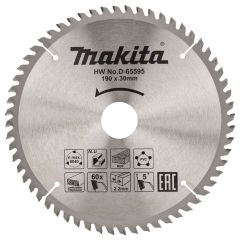 Makita Accessoires D-65595 Afkort- en cirkelzaagblad TCG 190 x 30 x 2,2 mm T60