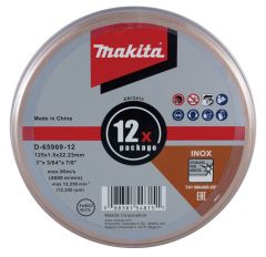 Makita Accessoires D-65969-12 Doorslijpschijf 125mm RVS Per blik 12 stuks