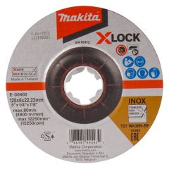 Makita Accessoires E-00402 Afbraamschijf X-LOCK 125x6,0x22,23mm RVS
