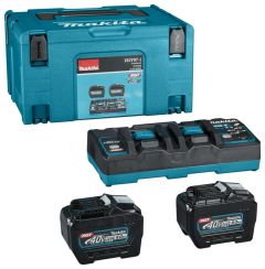Makita Accessoires 191Y97-1 Startset XGT DC40RB Duolader + 2 x Accu BL4080F 40V max 8.0Ah in MBox