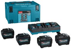 Makita Accessoires 1910A8-3 Startset XGT DC40RB Duolader + 4 x Accu BL4080F 40V max 8.0Ah in MBox