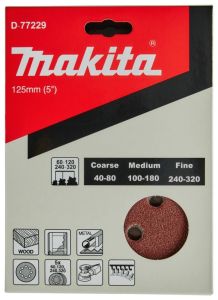 Makita Accessoires D-77229 Schuurschijf 125 mm Red Velcro Per 20 Stuks