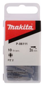 Makita Accessoires P-06111 Schroefbit PZ2x25 10 st.