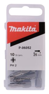 Makita Accessoires P-06052 Schroefbit PH2x25 mm 10 st.