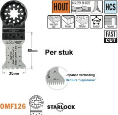 CMT OMF126-X1 Multitoolzaagblad (Japanse vertanding) voor hout 35 mm 1 Stuk