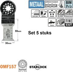 CMT OMF157-X5 Multitoolzaagblad met fijne zaagsnede voor metaal 30 mm 5 Stuks
