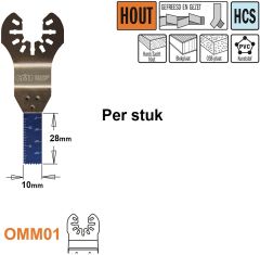 CMT OMM01-x1 Multitoolzaagblad voor hout 10 mm 1 Stuk