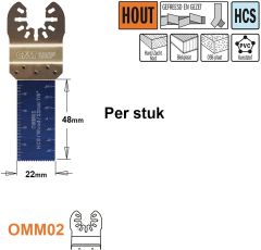 CMT OMM02-x1 Multitoolzaagblad voor hout 22 mm 1 Stuk