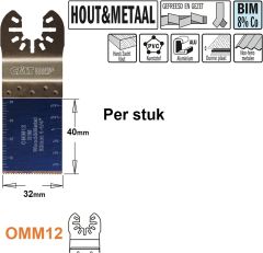 CMT OMM12-x1 Multitoolzaagblad voor Hout en Metaal 32 mm 1 Stuk