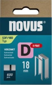Novus 042-0794 Niet met platte draad D 53F/18mm D-punt (600 stuks)