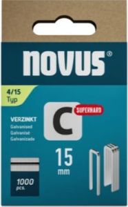 Novus 042-0801 Niet met smalle rug C 4/15mm Superhard (1.000 stuks)