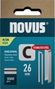 Novus 042-0805 Niet met smalle rug C 4/26mm V2A RVS (1.000 stuks)