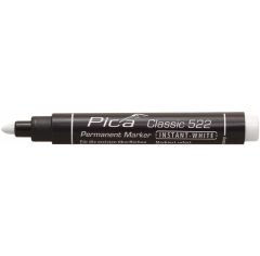 Pica PI52252 Pica 522/52 Permanent Marker 2-4mm ronde punt wit,10st