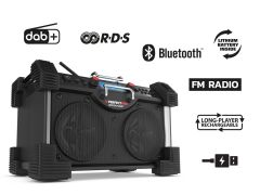 RockHart BT Bouw Radio DAB+ en Bluetooth 230 Volt Netstroom of accu