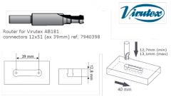 Virutex 7940398 Frees voor AB181 OVVO connectors 39mm