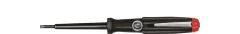 Wiha 2557 Spanningszoeker 150-250 Volt sleufkop zwart, met clip (00456) 3,0 mm x 60 mm