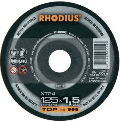 Rhodius 205910 XT24 doorslijpschijf dun Aluminium 115 x 1.5 x 22,23 mm