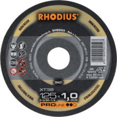 Rhodius 204619 XT38 doorslijpschijf dun Metaal/Inox 115 x 1.0 x 22,23 mm
