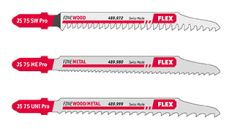 Flex-tools Accessoires 490008 Decoupeerzaagbladset voor hout, metaal en demontage JS 75 Pro Set 3 stuks