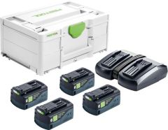 Festool Accessoires 577709 Energie-set SYS 18V 4x5,0/TCL6 DUO- 4 x accupack en duolader in systainer
