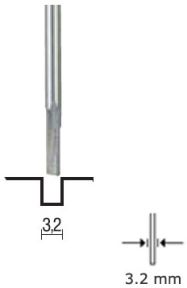 Proxxon 29024 Groeffrees 3.2 mm, schacht 3.2 mm