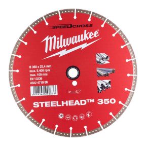 Milwaukee Accessoires 4932471988 Steelhead 350 Diamantzaagblad voor metaal 350 x 25.4 mm 