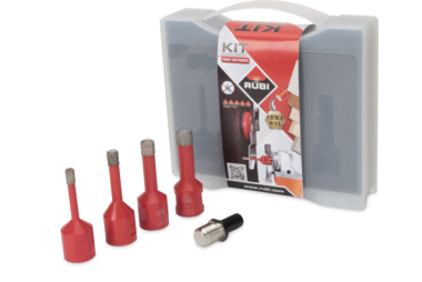 Rubi 50938 Kit Mini Dry Gres - SET WAX DROOGBOREN 6,8,10,12 + ADAPTER
