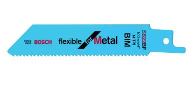 Bosch Blauw Accessoires 2608656011 S522BF Reciprozaagblad Flexible for Metal 100 mm 5 stuks