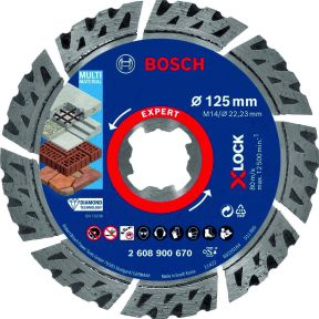 Bosch Blauw Accessoires 2608900670 Expert MultiMaterial X-LOCK diamantdoorslijpschijf 125 x 22,23 x 2,4 x 12 mm