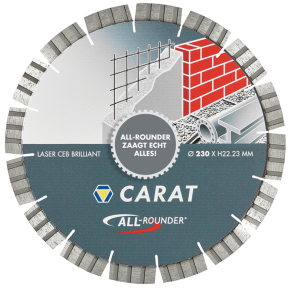 Carat CEB1253010 Diamantzaagblad LASER UNIVERSEEL BRILLIANT, TYPE "ALL-ROUNDER" 125x22.2MM