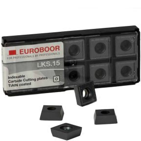 Euroboor LKS.15 Hardmetalen snijplaten voor B60(S) laskantenfrees 10 stuks