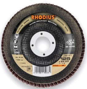 Rhodius 202735 LSZ F1 Lamellenschijf Staal/Inox 125 x 22,23 mm K40