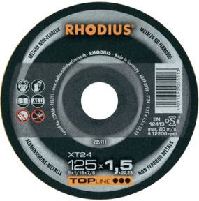 Rhodius 205911 XT24 doorslijpschijf dun Aluminium 125 x 1.5 x 22,23 mm