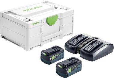 Festool Accessoires 577707 Energie-set SYS 18V 2x5,0/TCL6 DUO- 2 x accupack en duolader in systainer