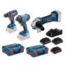 Bosch Blauw 0615990L56 3 Tool Kit 18V - 3 machines + 3 x ProCore 18V 4,0Ah Li-Ion Comboset - 1