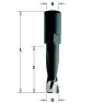 CMT 380.040.11 Speciale drevelboor voor Festool - Domino® 4mm, schacht 6x0,75 - 1