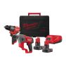 Milwaukee 4933480591 M12 FPP2F2-602X Powerpack M12 FPD2 Slagboormachine + M12 CH Boorhamer 12V 4.0Ah 4933480591 - 1